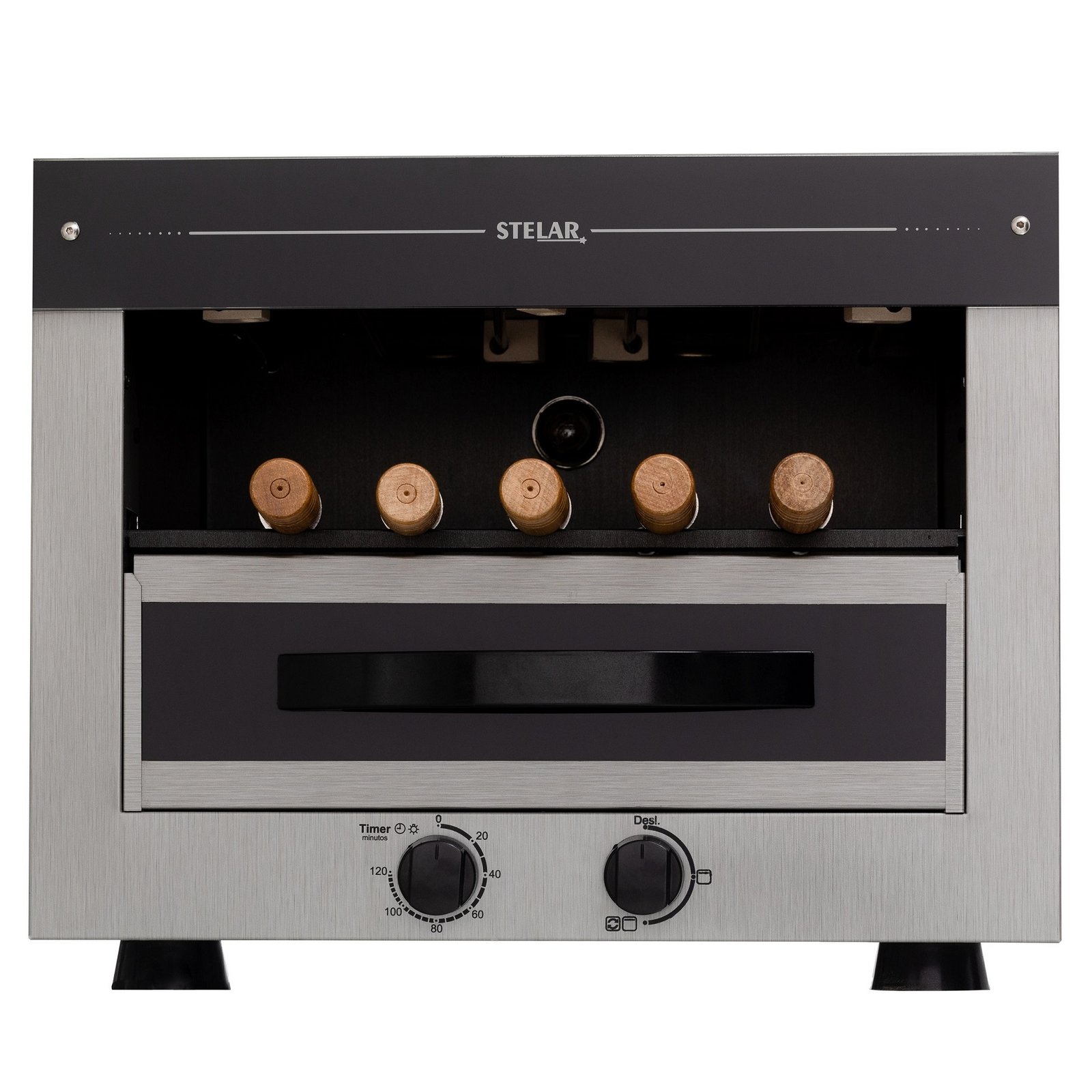 Churrasqueira Elétrica Rotativa Stelar de 5 Espetos Horizontal