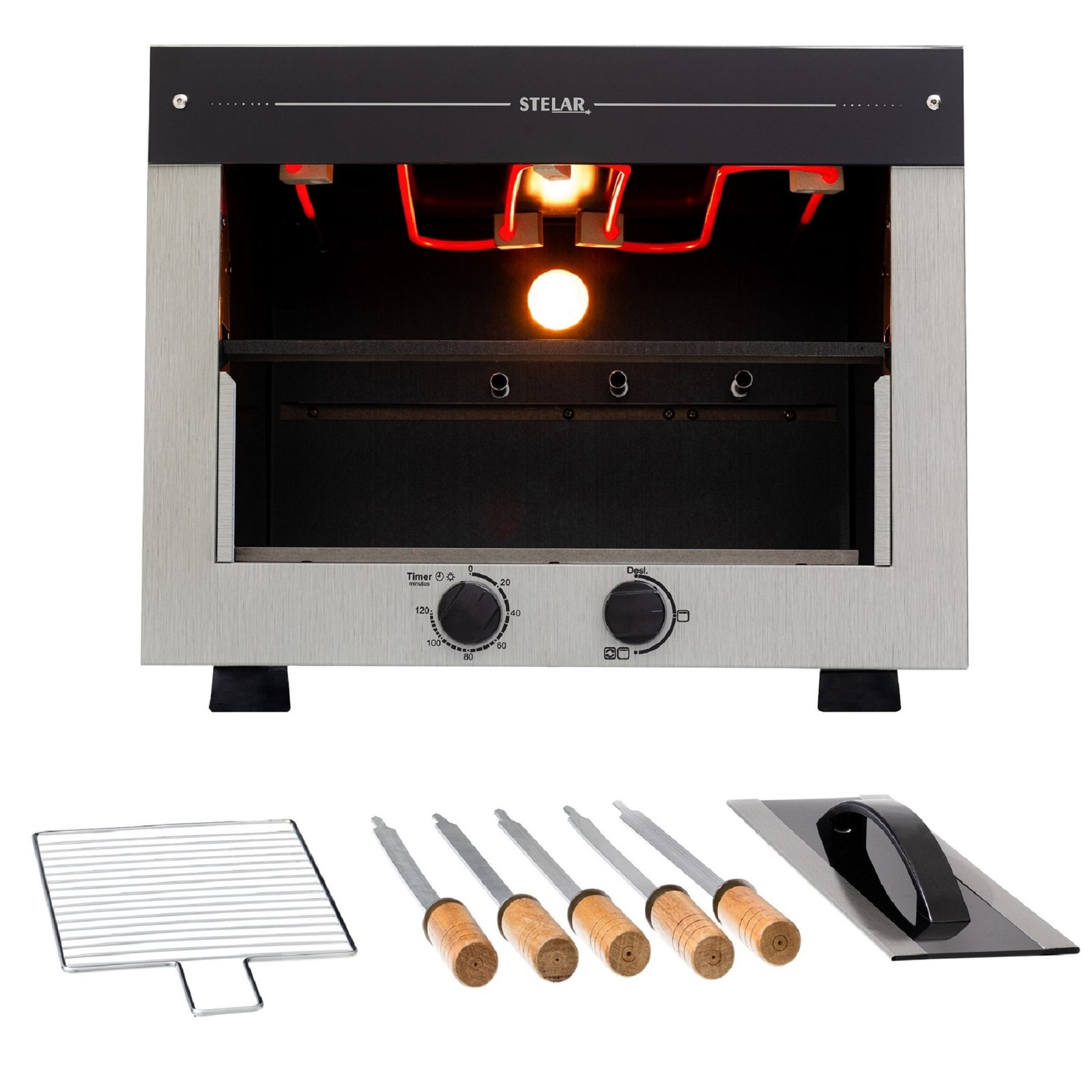 Churrasqueira Elétrica Rotativa Stelar de 5 Espetos Horizontal - Imagem 3