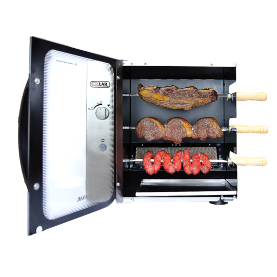 Churrasqueira a Gás Rotativa Stelar de 3 Espetos - Imagem 2