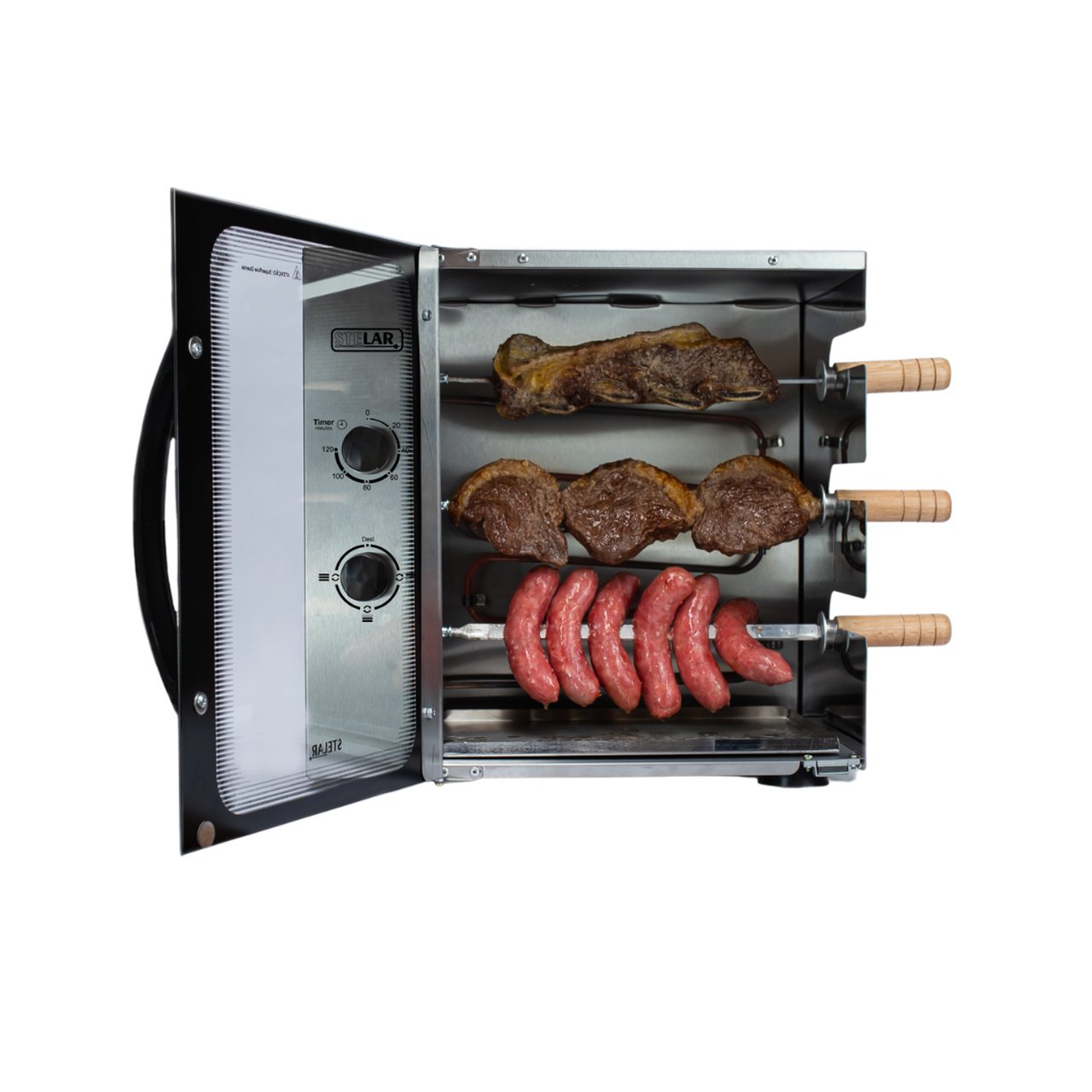 Churrasqueira Elétrica Rotativa Stelar de 3 Espetos - Imagem 3