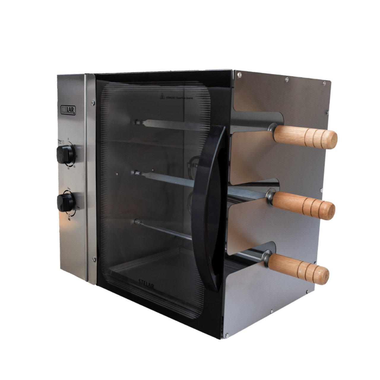 Churrasqueira Elétrica Rotativa Stelar de 3 Espetos - Imagem 6