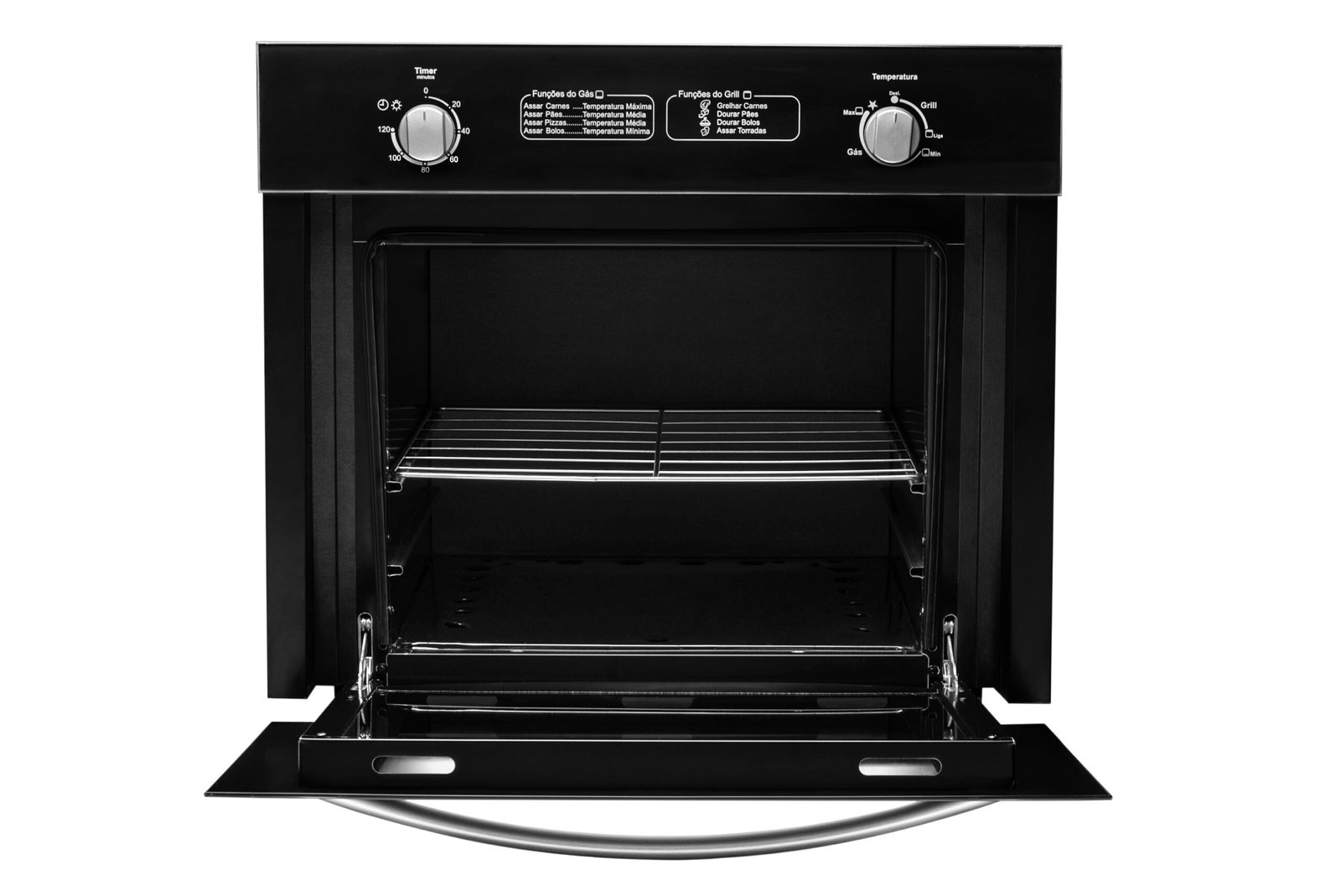 Forno à Gás de Embutir Stelar 46 litros Napoli Preto - Imagem 3