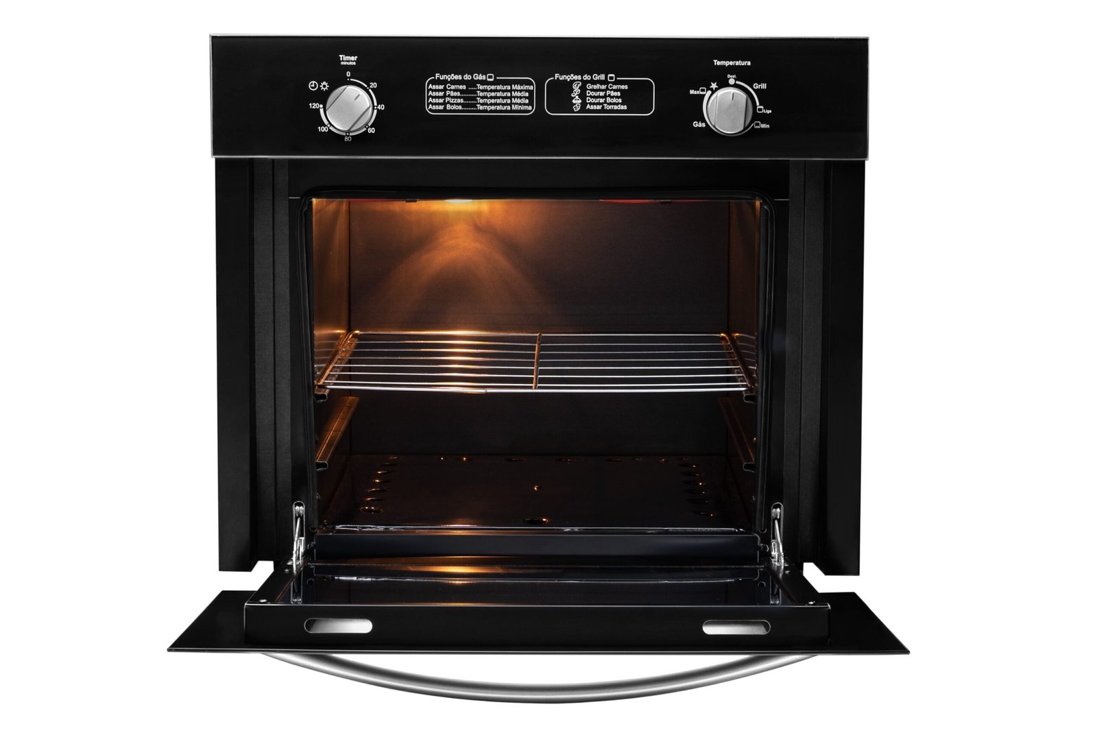 Forno à Gás de Embutir Stelar 46 litros Napoli Preto - Imagem 4