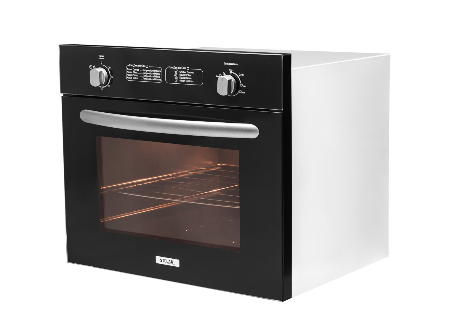 Forno à Gás de Embutir Stelar 46 litros Napoli Preto - Imagem 6