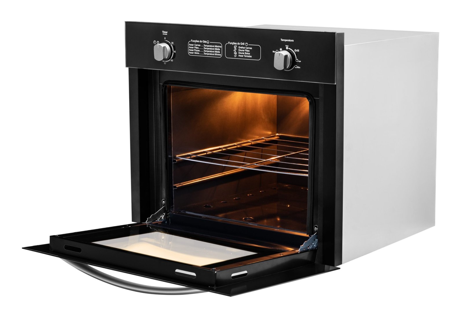 Forno à Gás de Embutir Stelar 46 litros Napoli Preto - Imagem 7