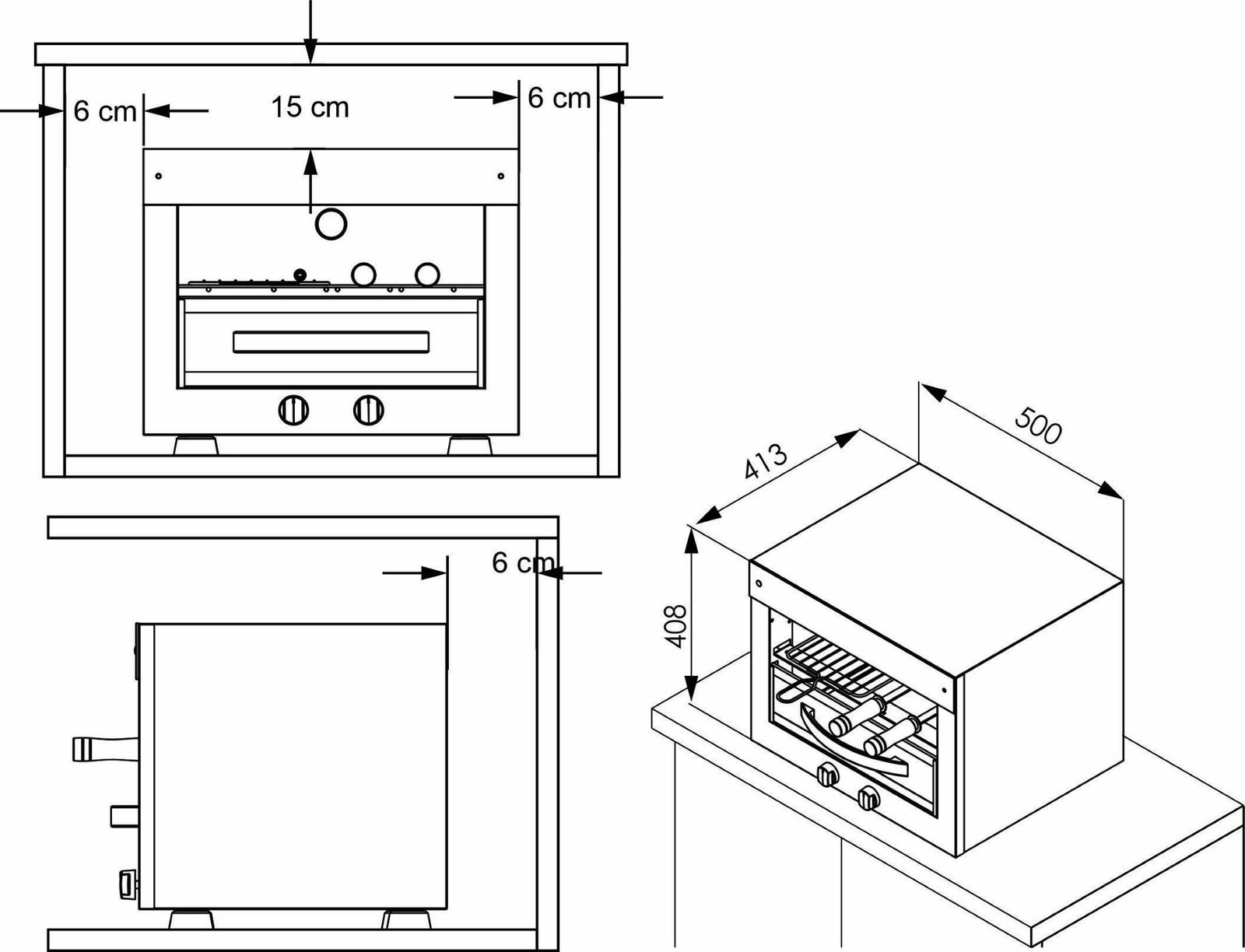 Churrasqueira Elétrica Rotativa Stelar de 5 Espetos Horizontal - Imagem 4