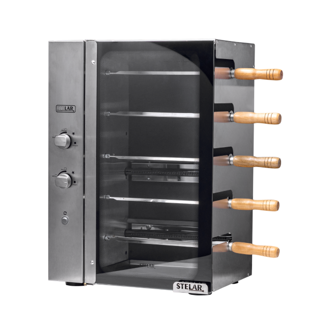 Churrasqueira a Gás Rotativa Stelar de 5 Espetos