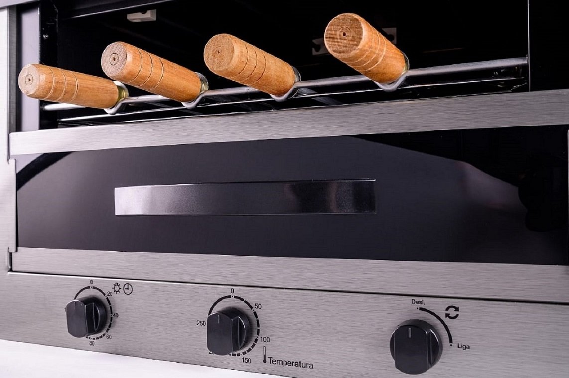 Churrasqueira Elétrica Rotativa Stelar de Embutir 4 Espetos - Imagem 5