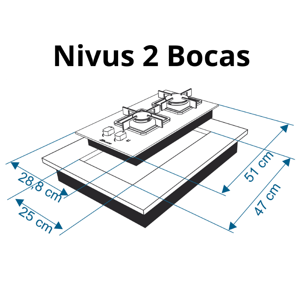 Cooktop a Gás Stelar 2 Bocas Nivus Bivolt - Imagem 4